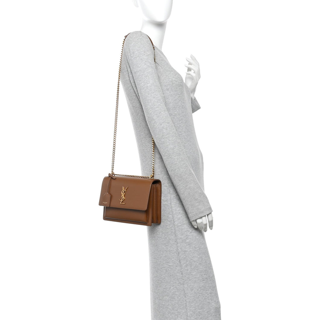 Smooth Calfskin Medium Monogram Sunset Satchel Fox