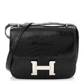 Shiny Alligator Constance 18 Black
