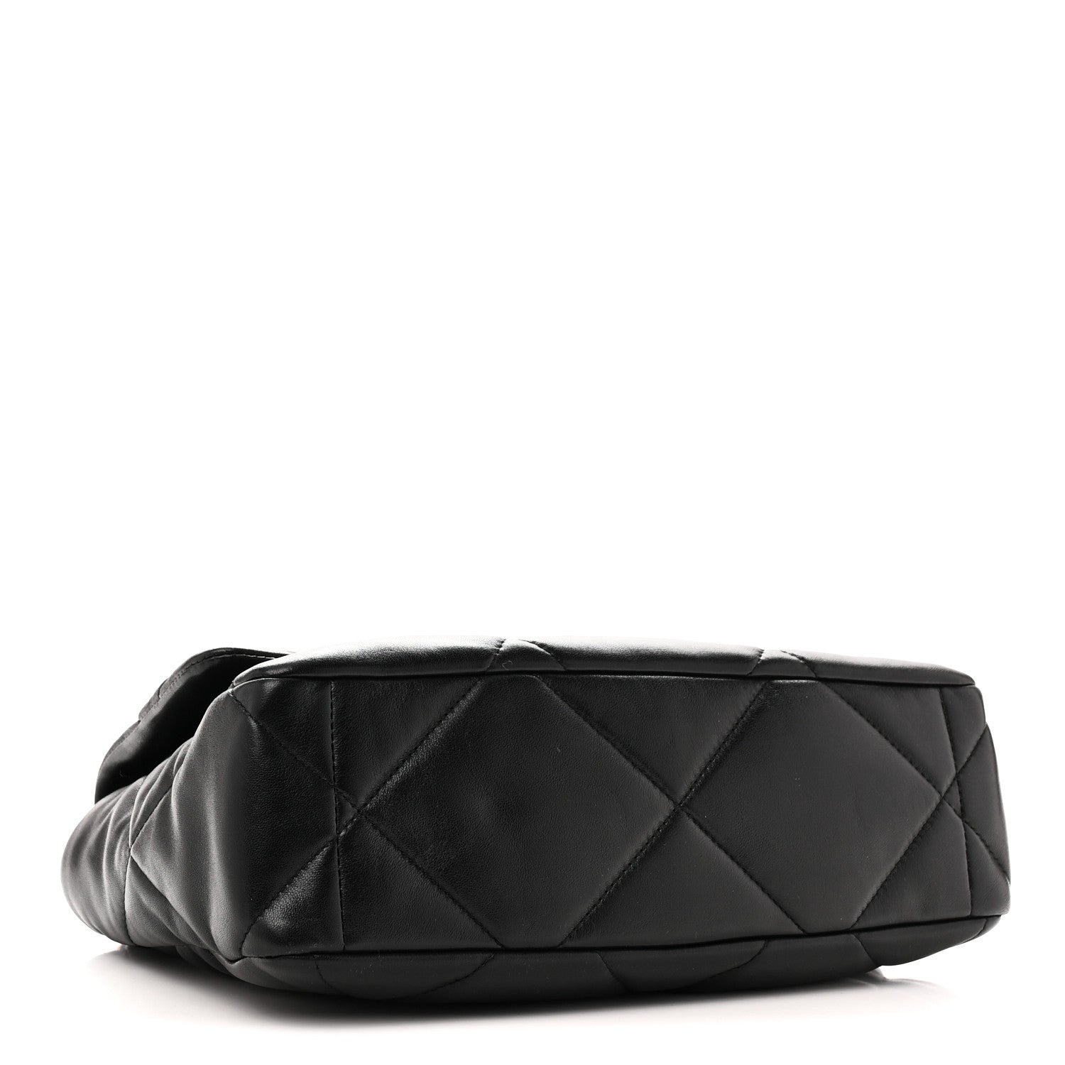 Lambskin Quilted Large Chanel 19 Flap Black