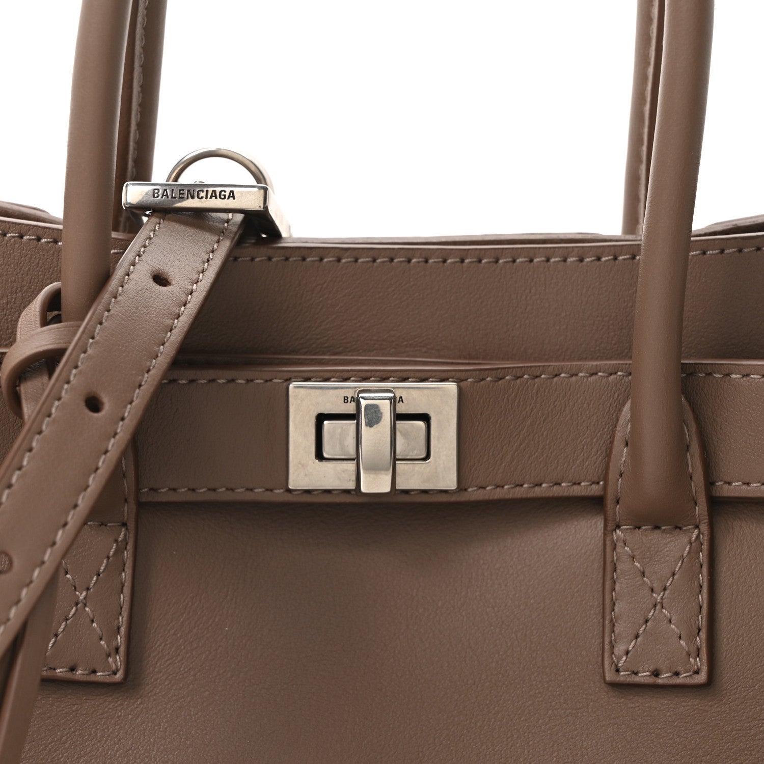 Smooth Calfskin Small Bel Air Carry All Bag Dark Taupe Dark Taupe Dark Taupe