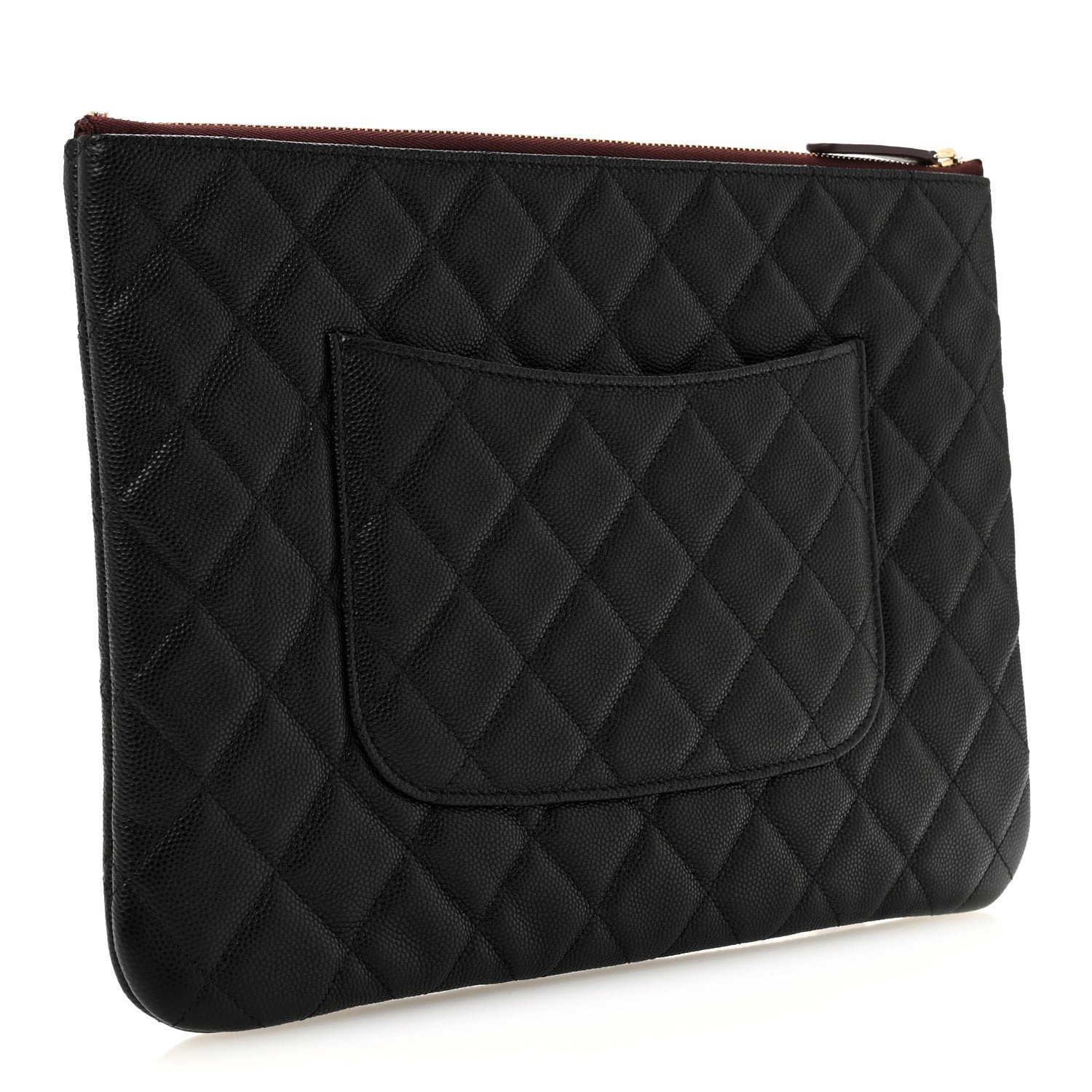 Caviar Quilted Medium Cosmetic Case Black