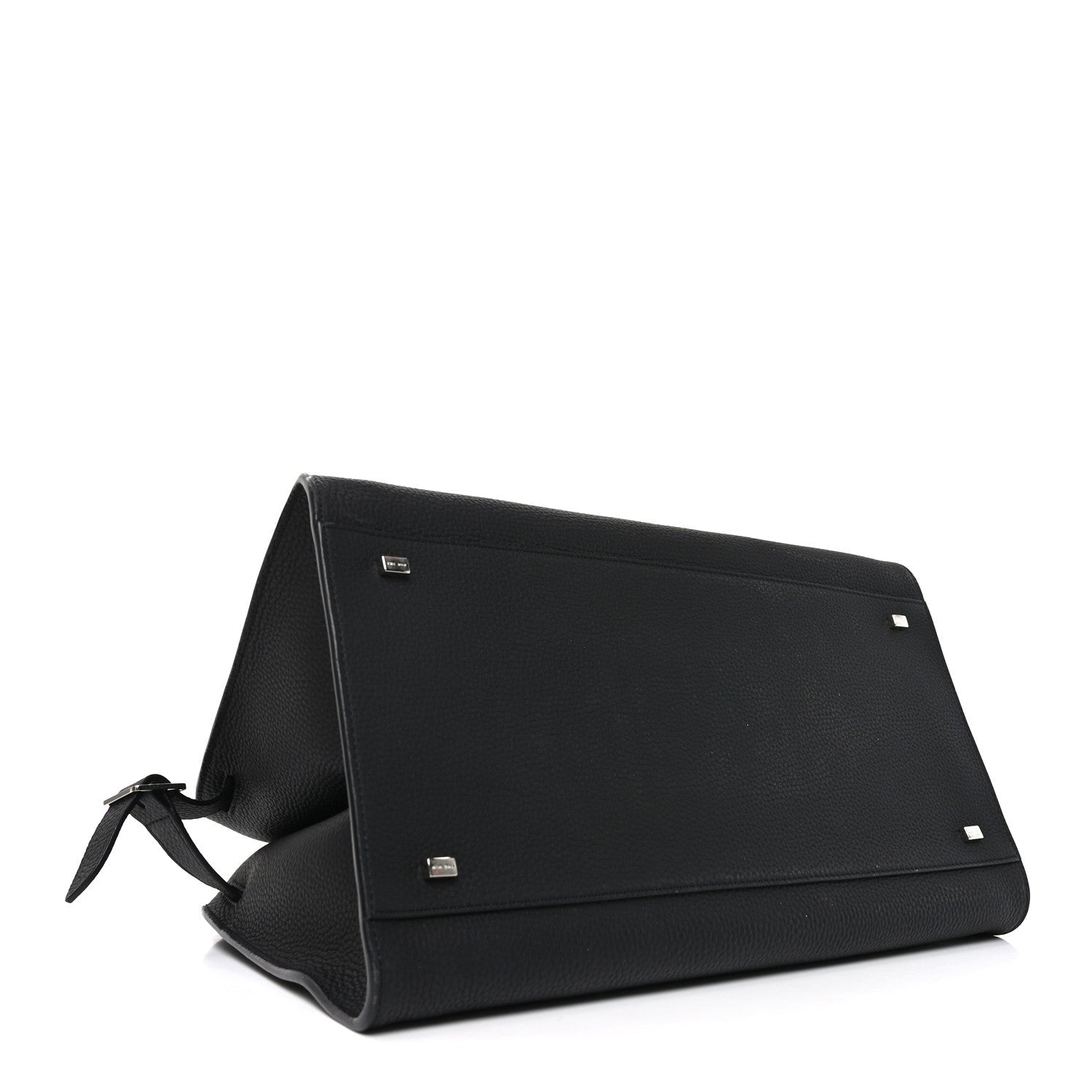 Matte Grained Calfskin Soft Margaux 15 Black