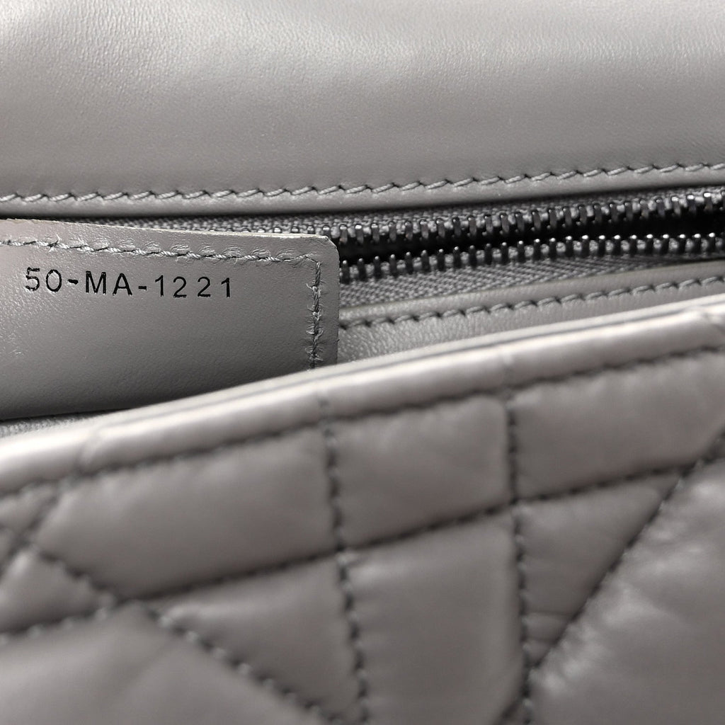 Calfskin Macrocannage Medium Caro Bag Iron Grey