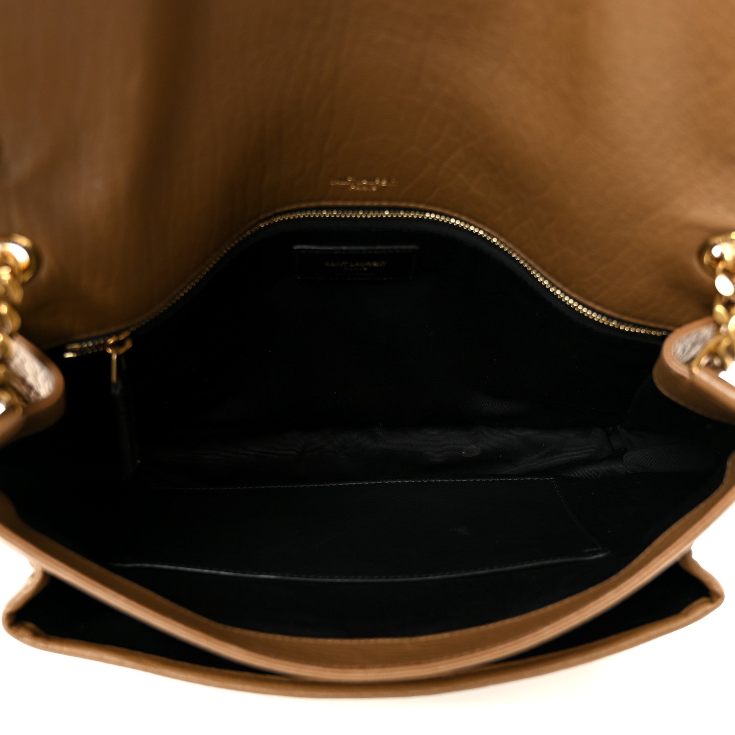 Grained Lambskin Monogram Large Niki Chain Satchel Dark Cork