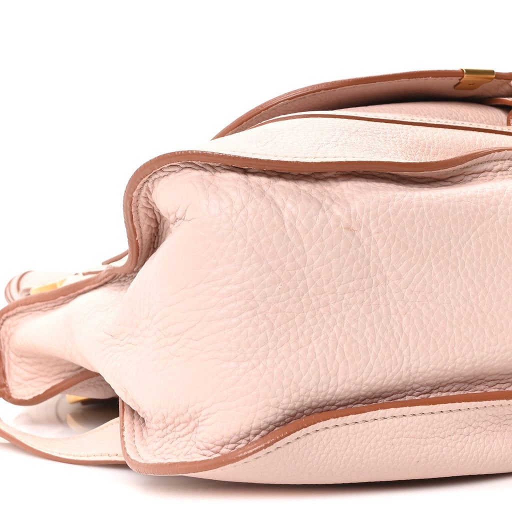 Calfskin Medium Marcie Satchel Nude Pink