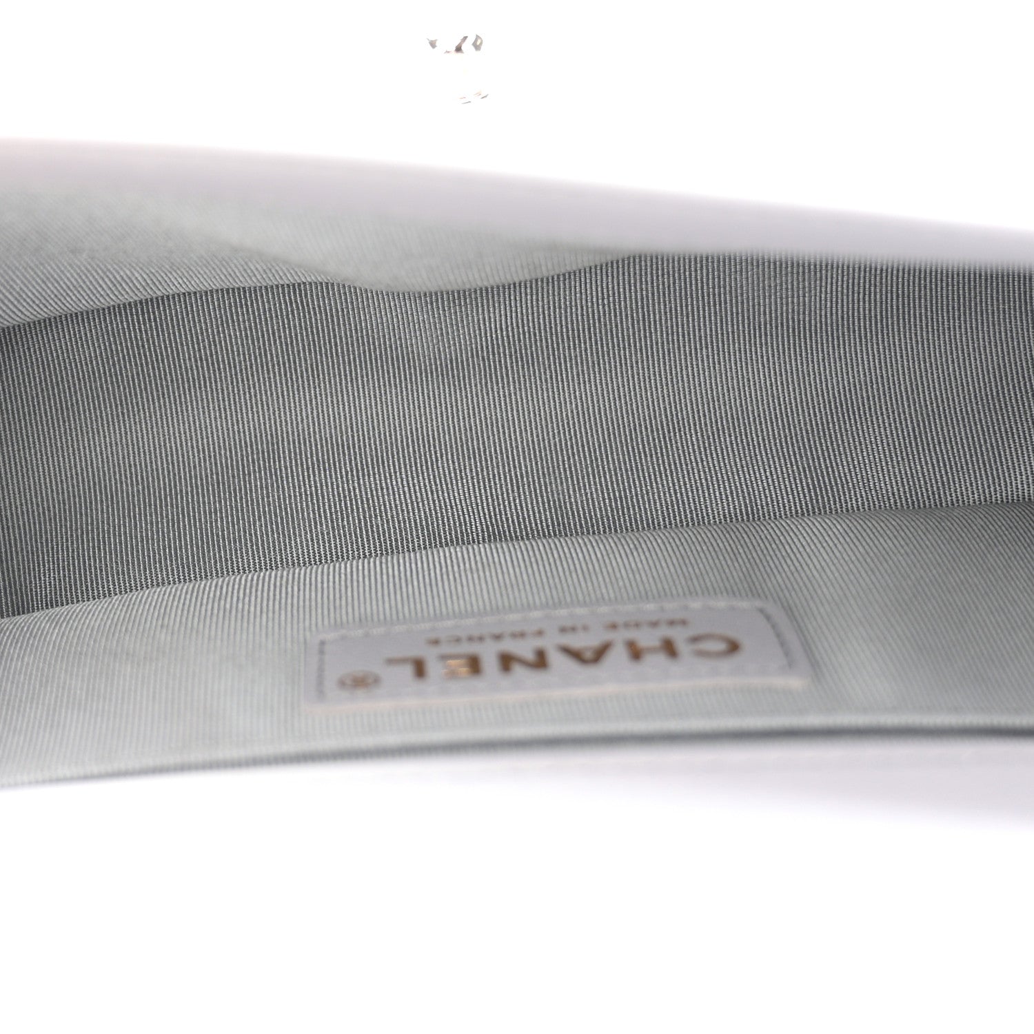 Calfskin Quilted Small Boy Flap Grey