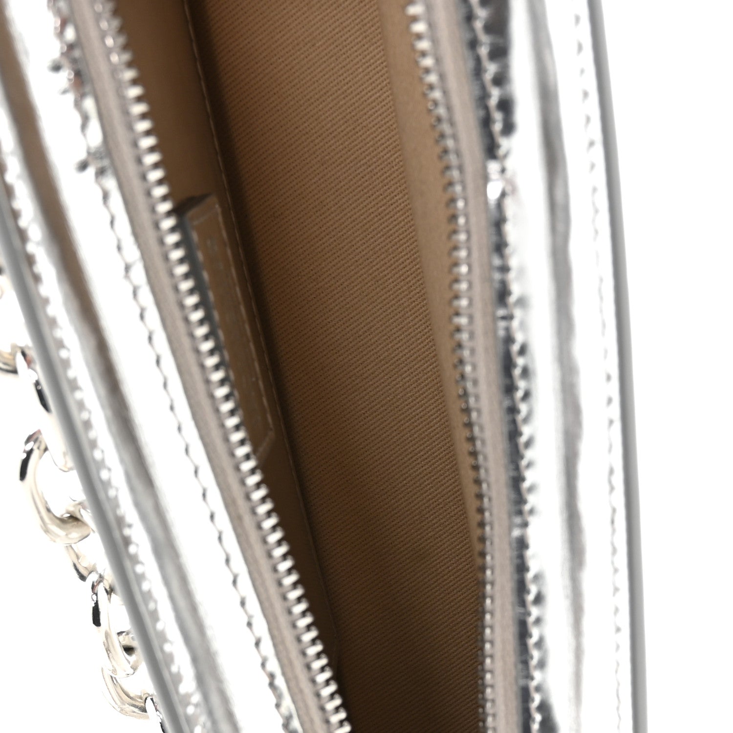 Metallic Calfskin Le Sac Ciuciu Silver