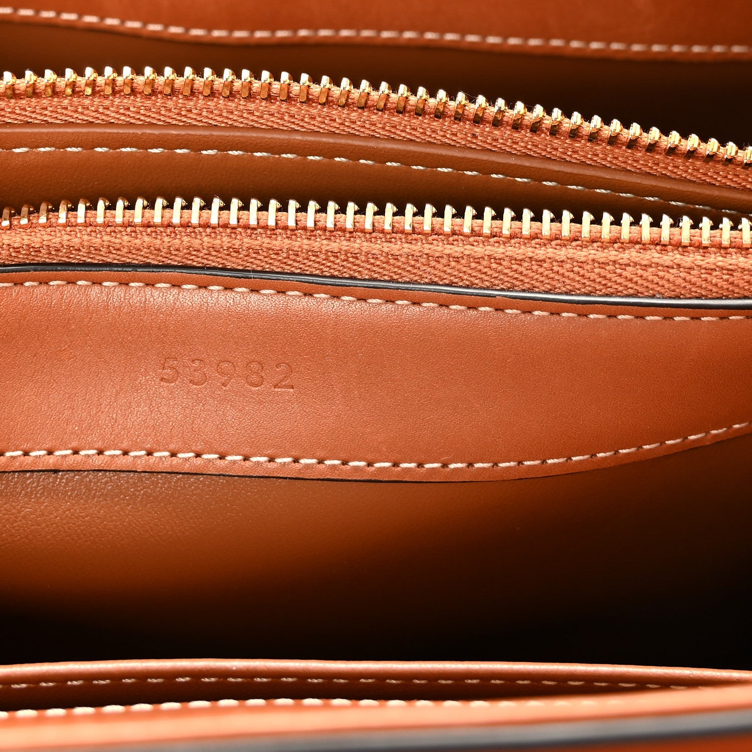 Satinated Calfskin Small 16 Top Handle Bag Tan