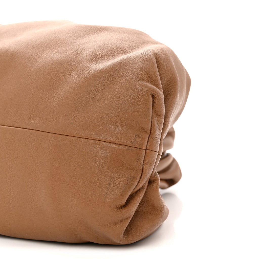 Smooth Butter Calf The Pouch Oversized Clutch Cammello
