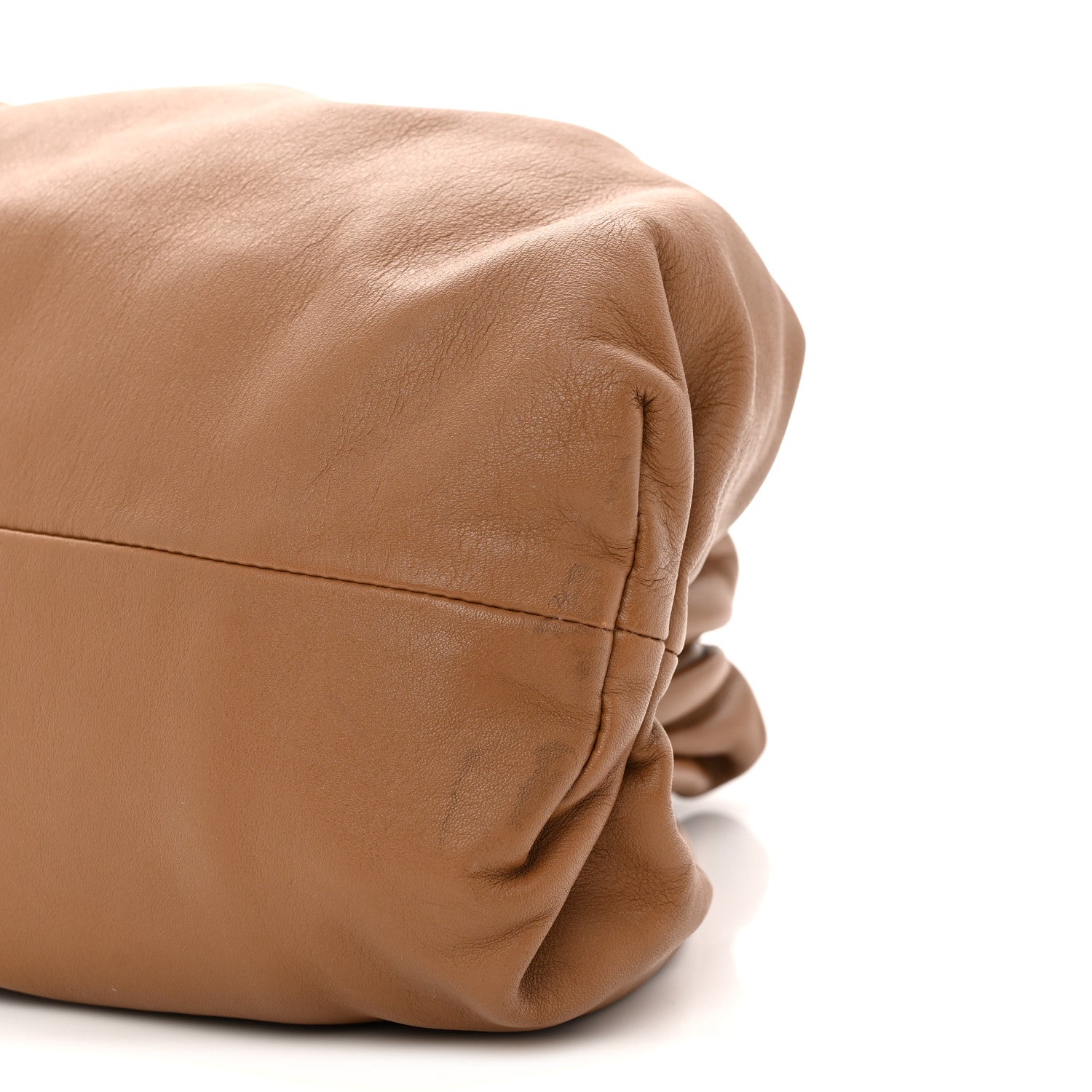 Smooth Butter Calf The Pouch Oversized Clutch Cammello