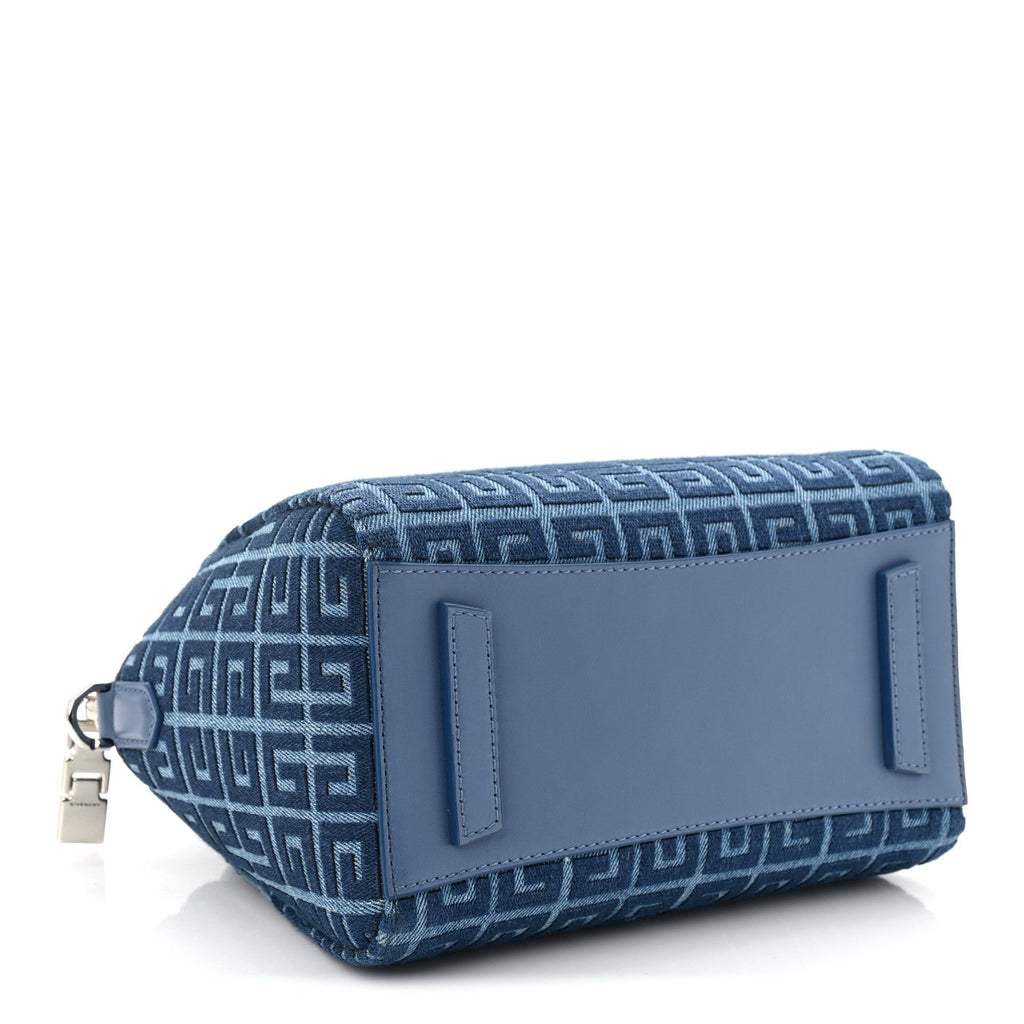 Denim Calfskin 4G Mini Antigona Blue