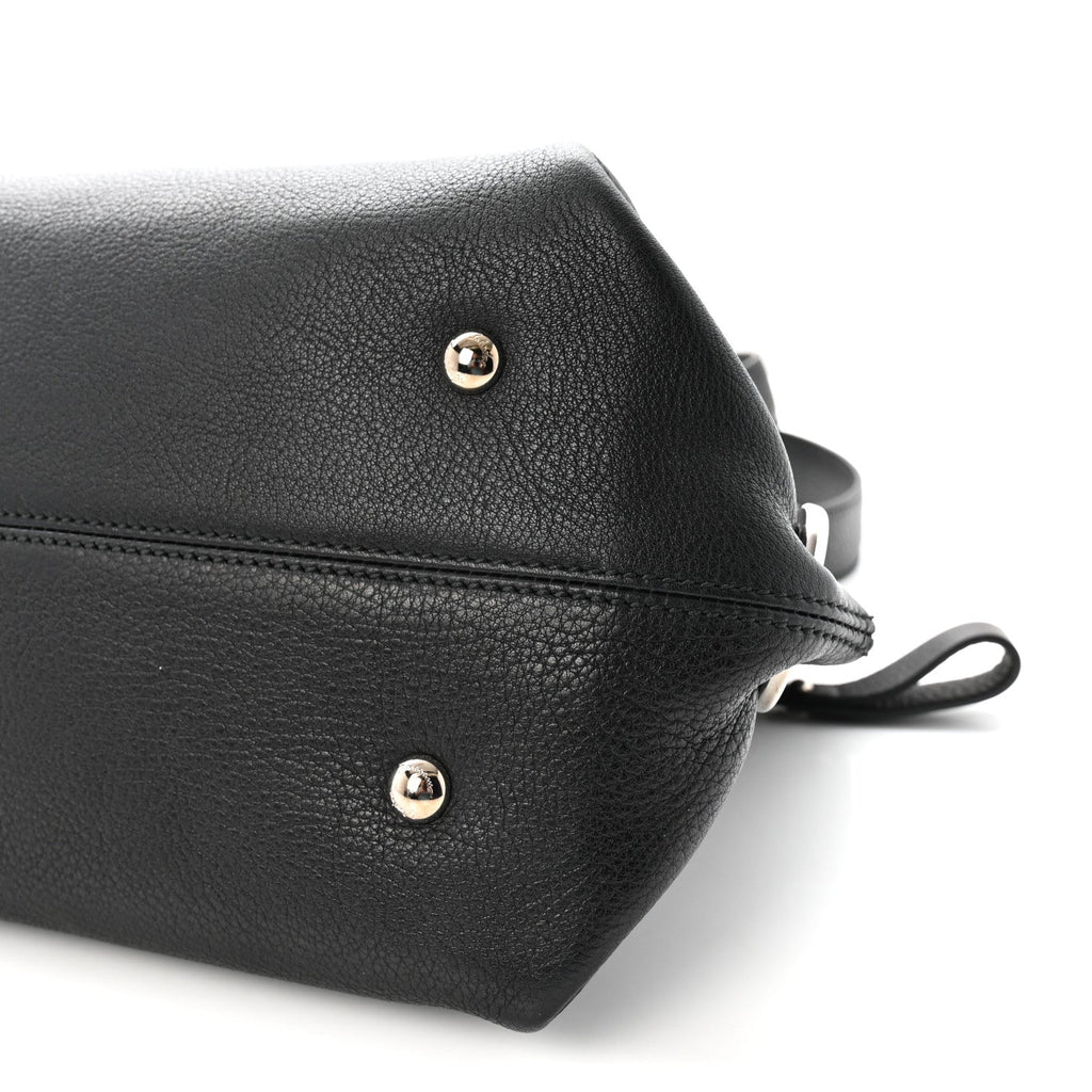 Grained Calfskin Sofia Satchel Black