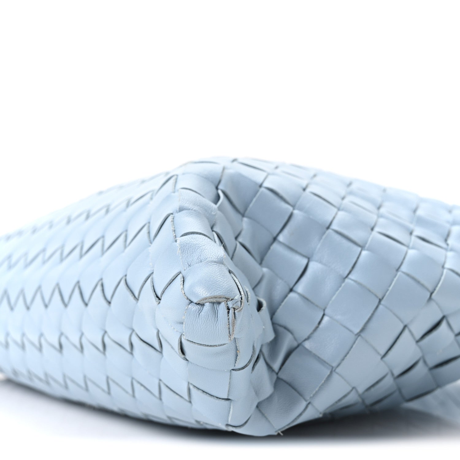 Calfskin Intrecciato Small Hop Ice