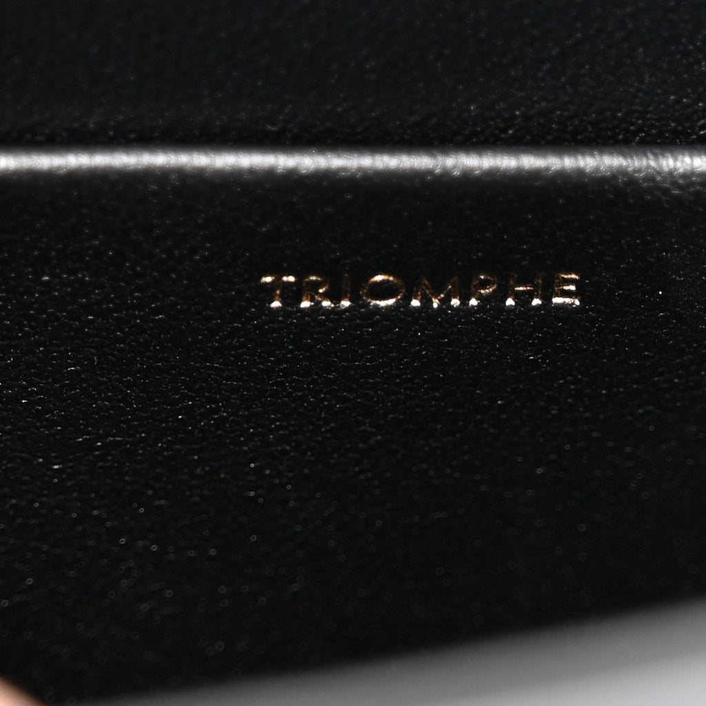 Shiny Calfskin Triomphe Chain Box Bag Black