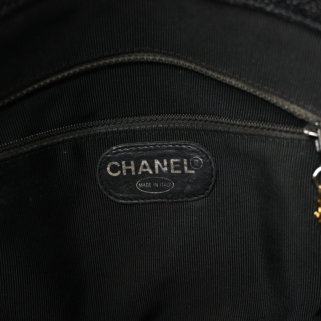 Caviar Triple CC Shoulder Bag Black