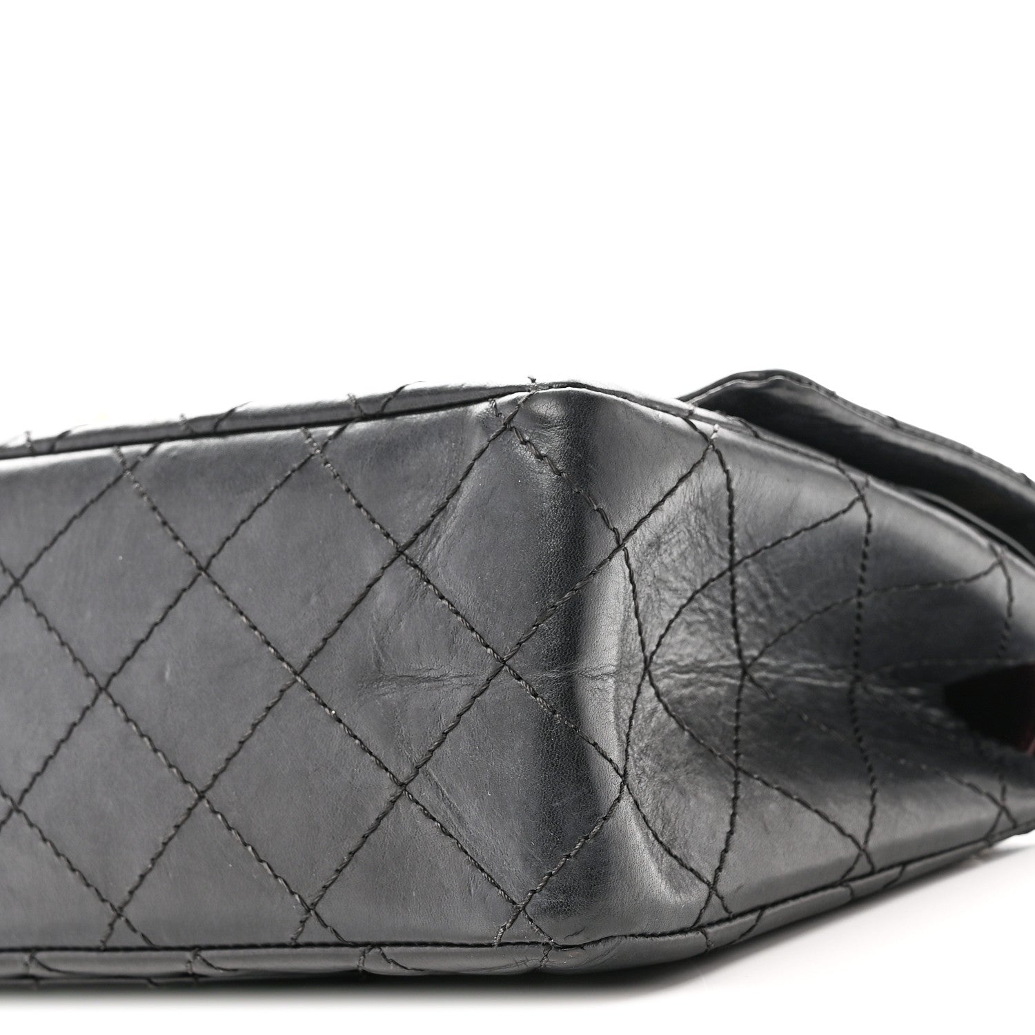Aged Calfskin Quilted 2.55 Reissue 226 Flap Black