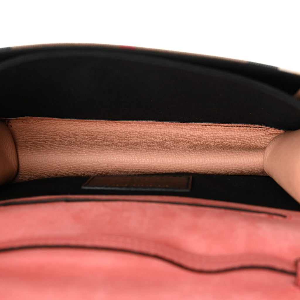 Derby Calfskin House Check Small Macken Crossbody Bag Copper Pink