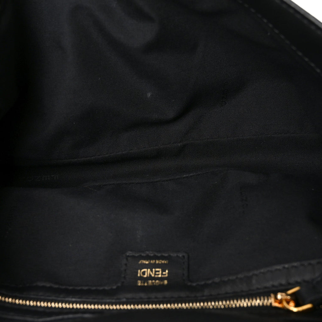 Nappa FF 1974 Embossed Baguette Black