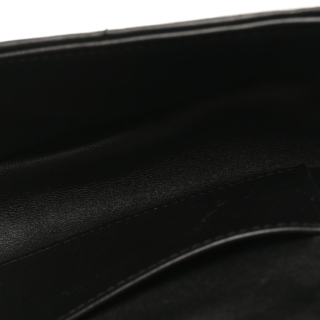 Goatskin Matelasse Mini Chain Shoulder Bag  Black