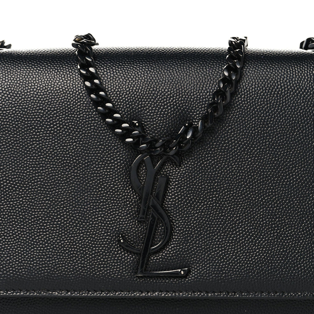 Grain De Poudre Small Monogram Monochrome Kate Satchel Black