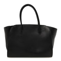 Polished Saddle Calfskin Marlo 12 Tote Bag Black