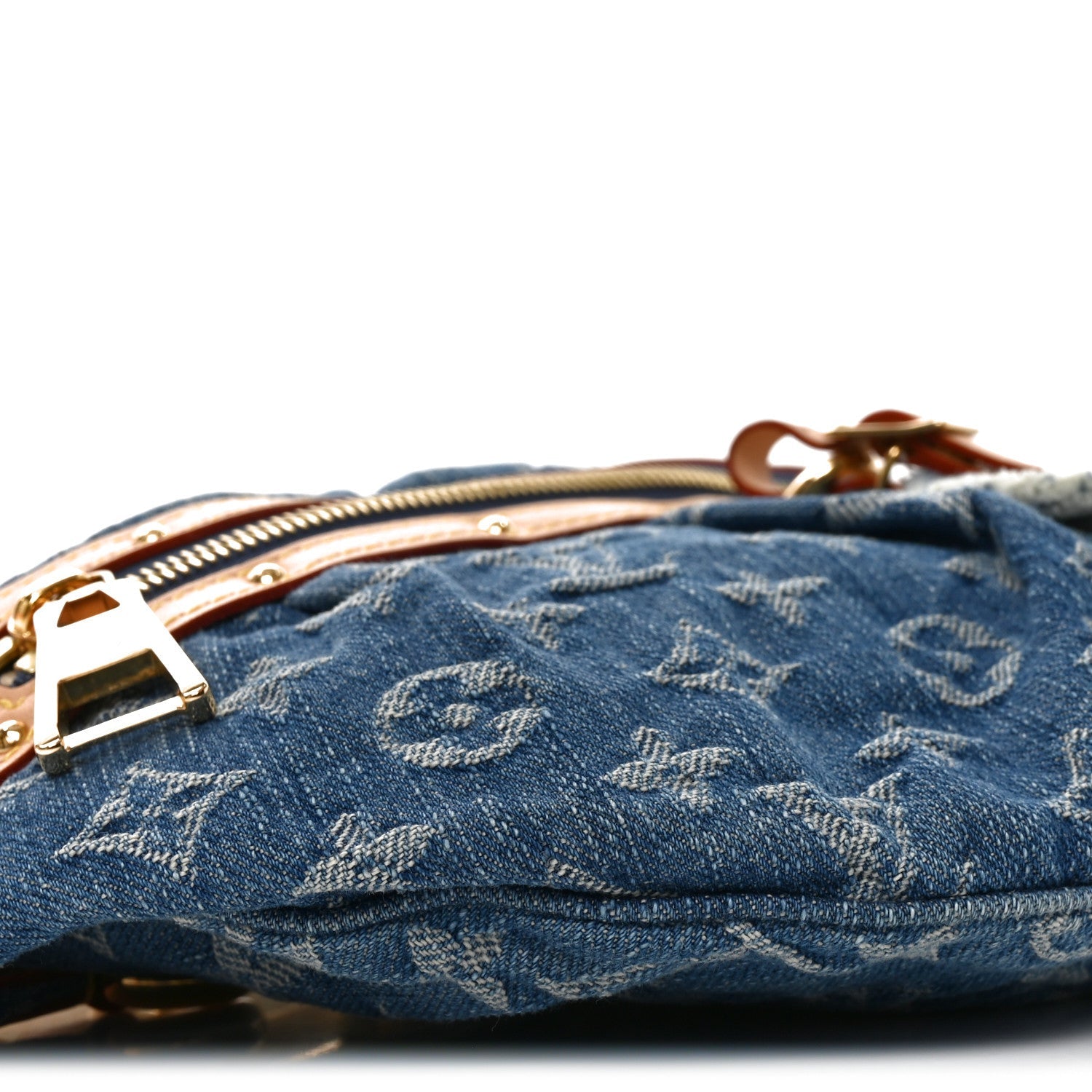 Monogram Denim High Rise Bumbag Blue