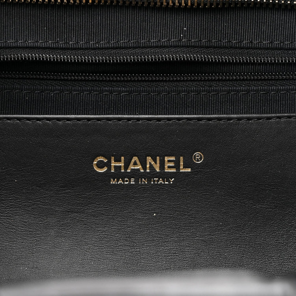 Lambskin Quilted Bow Bag Black