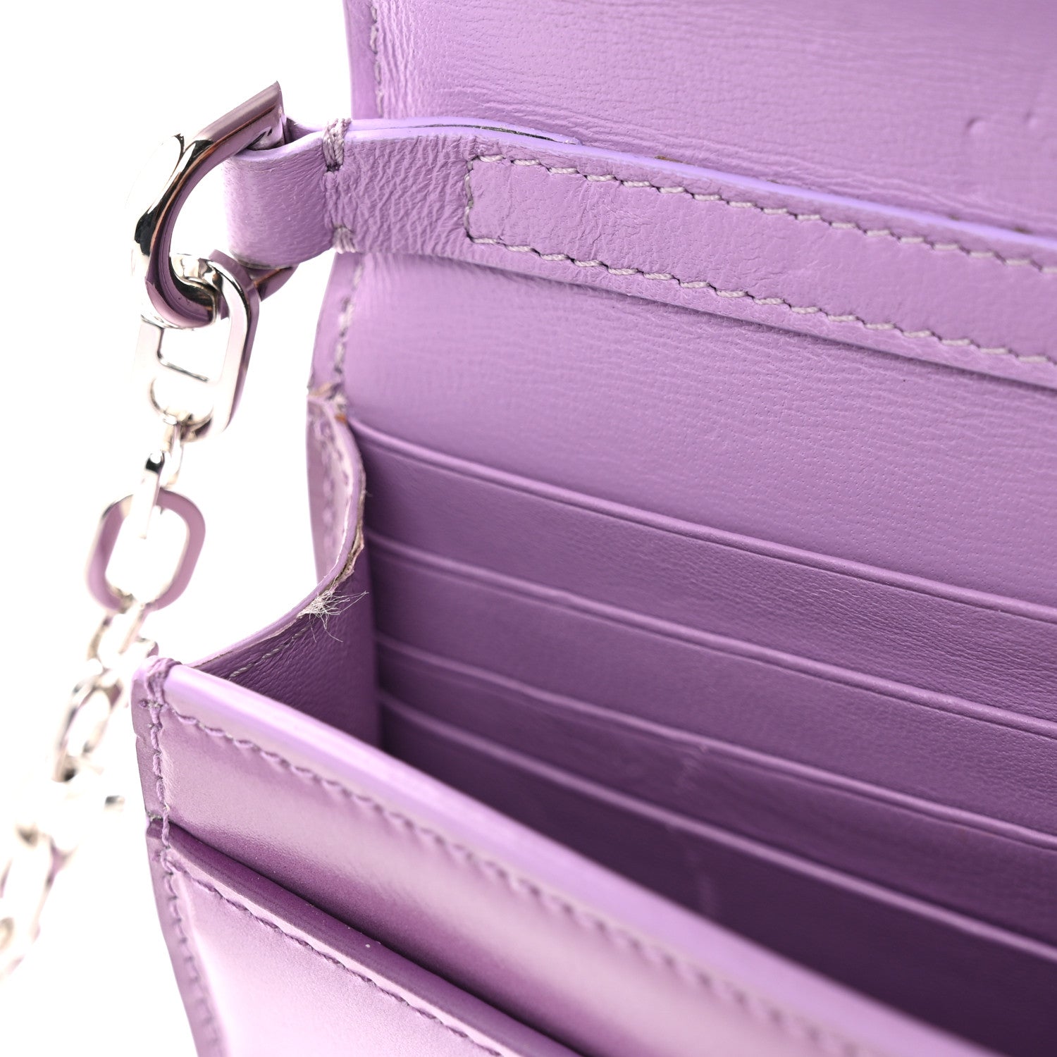 Box Calfskin Gradient Effect 4G Wallet on Chain Mauve