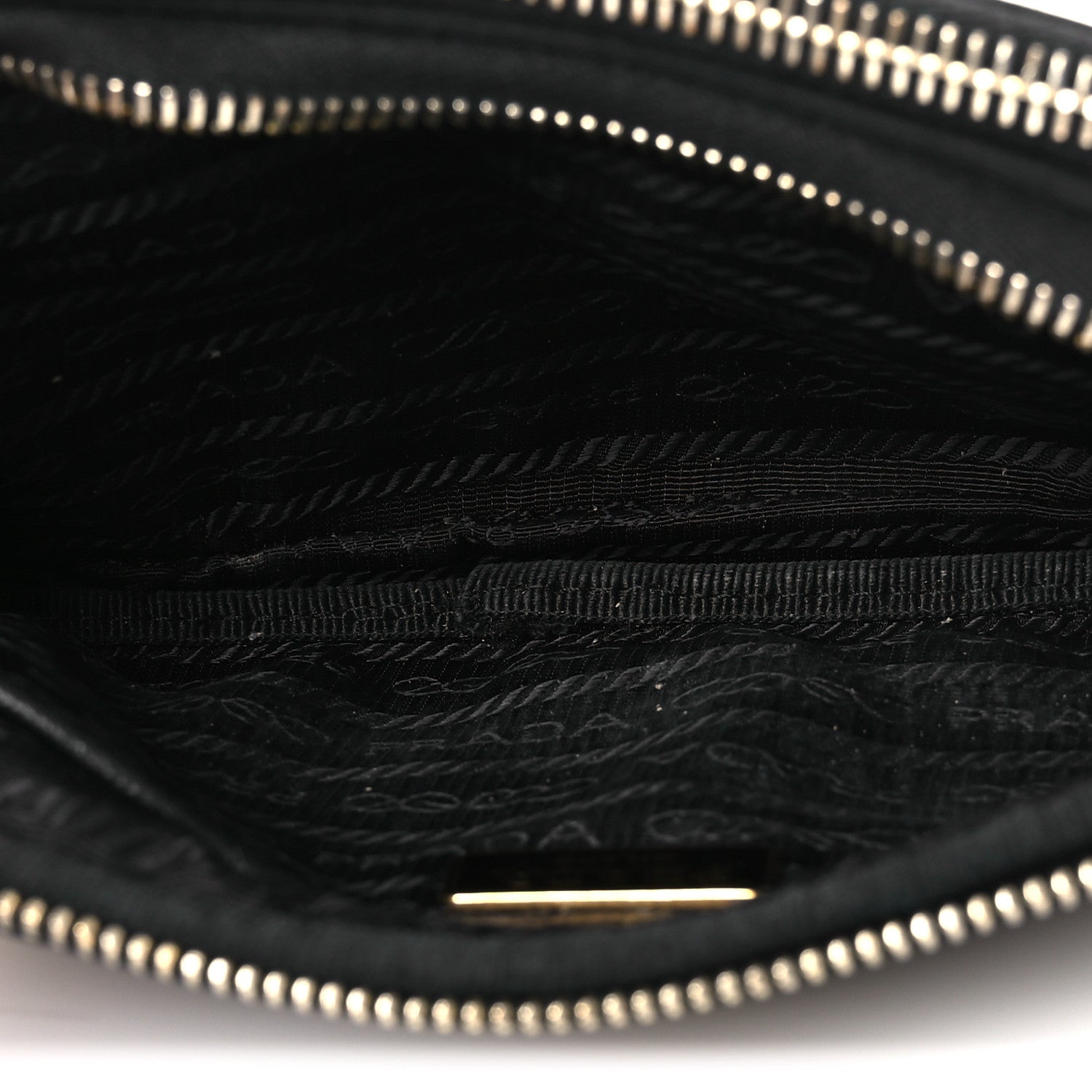 Nylon Saffiano Double Zip Camera Bag Black