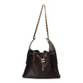 Perforated Calfskin Small Chanel 25 Handbag Dark Brown