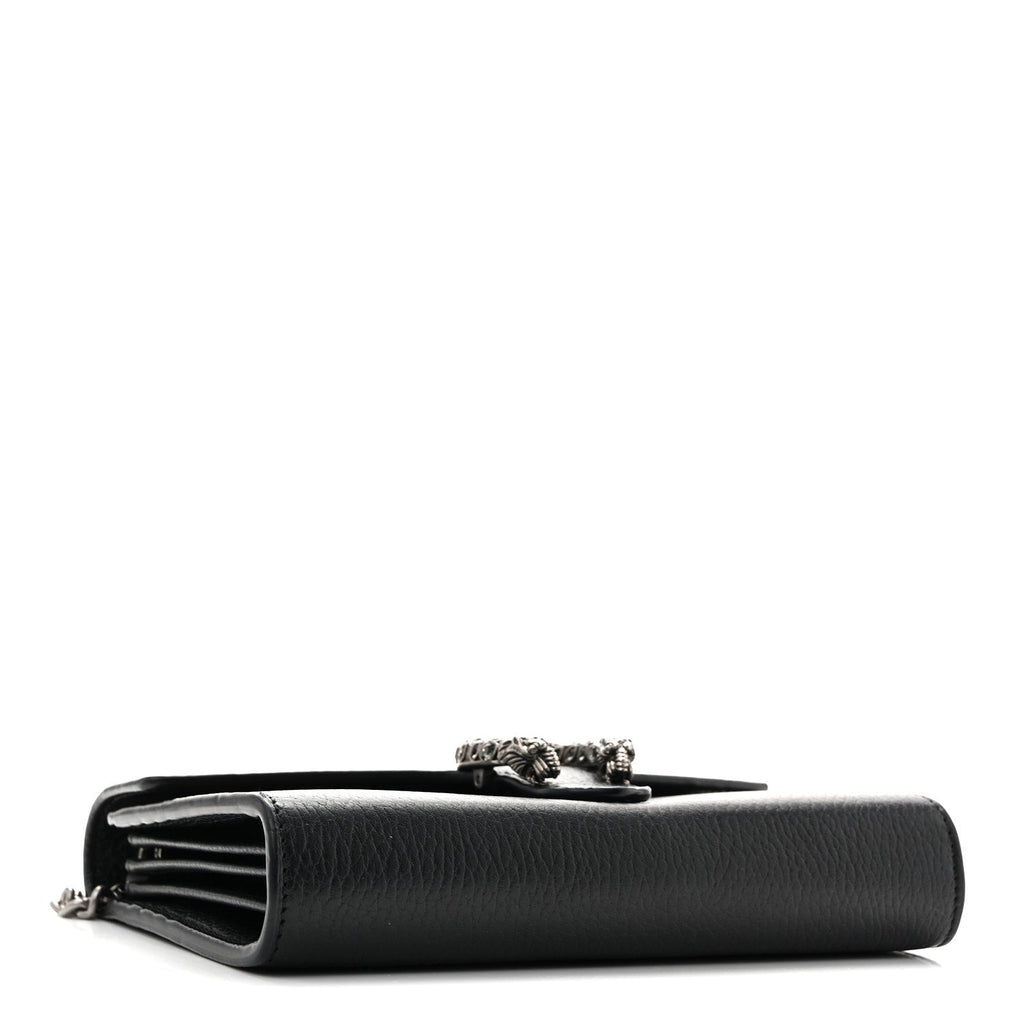 Calfskin Mini Dionysus Chain Wallet Black