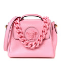 Grained Calfskin Small La Medusa Top Handle Bag Pink