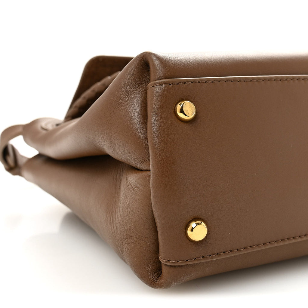 Silky Calfskin Small Ciao Ciao Nocciola