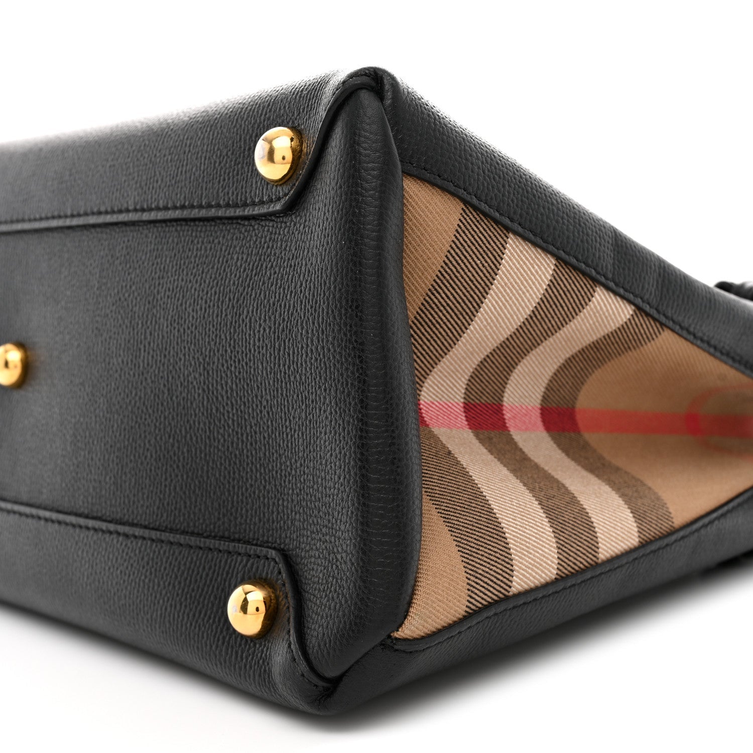 Derby Calfskin Medium Banner Tote Black