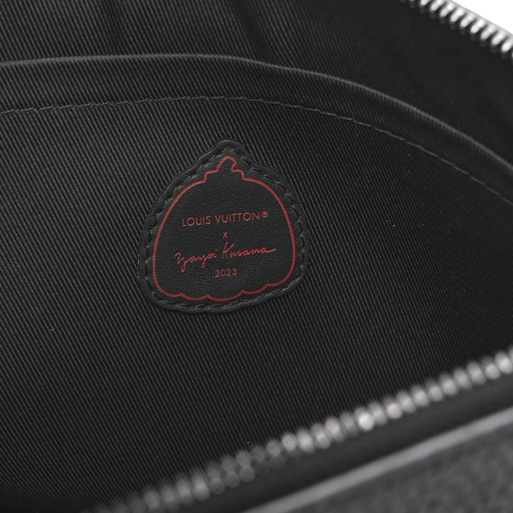 LV X YK Taurillon Monogram Pochette To-Go Black Red