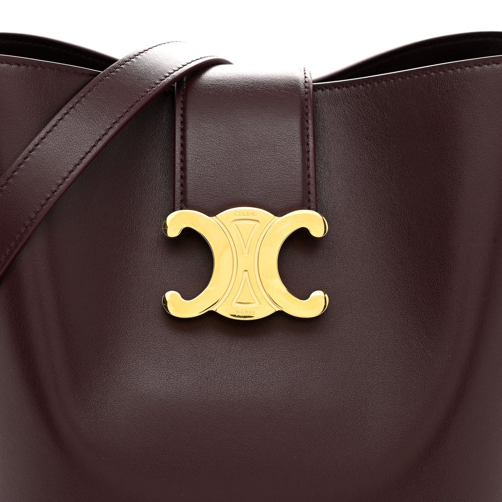 Smooth Calfskin Triomphe Medium Louise Bag Deep Burgundy