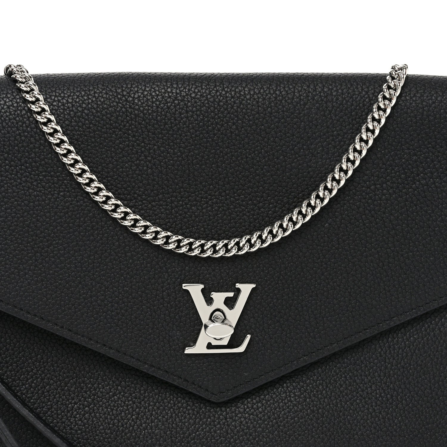 Soft Calfskin My Lockme Chain Pochette Black