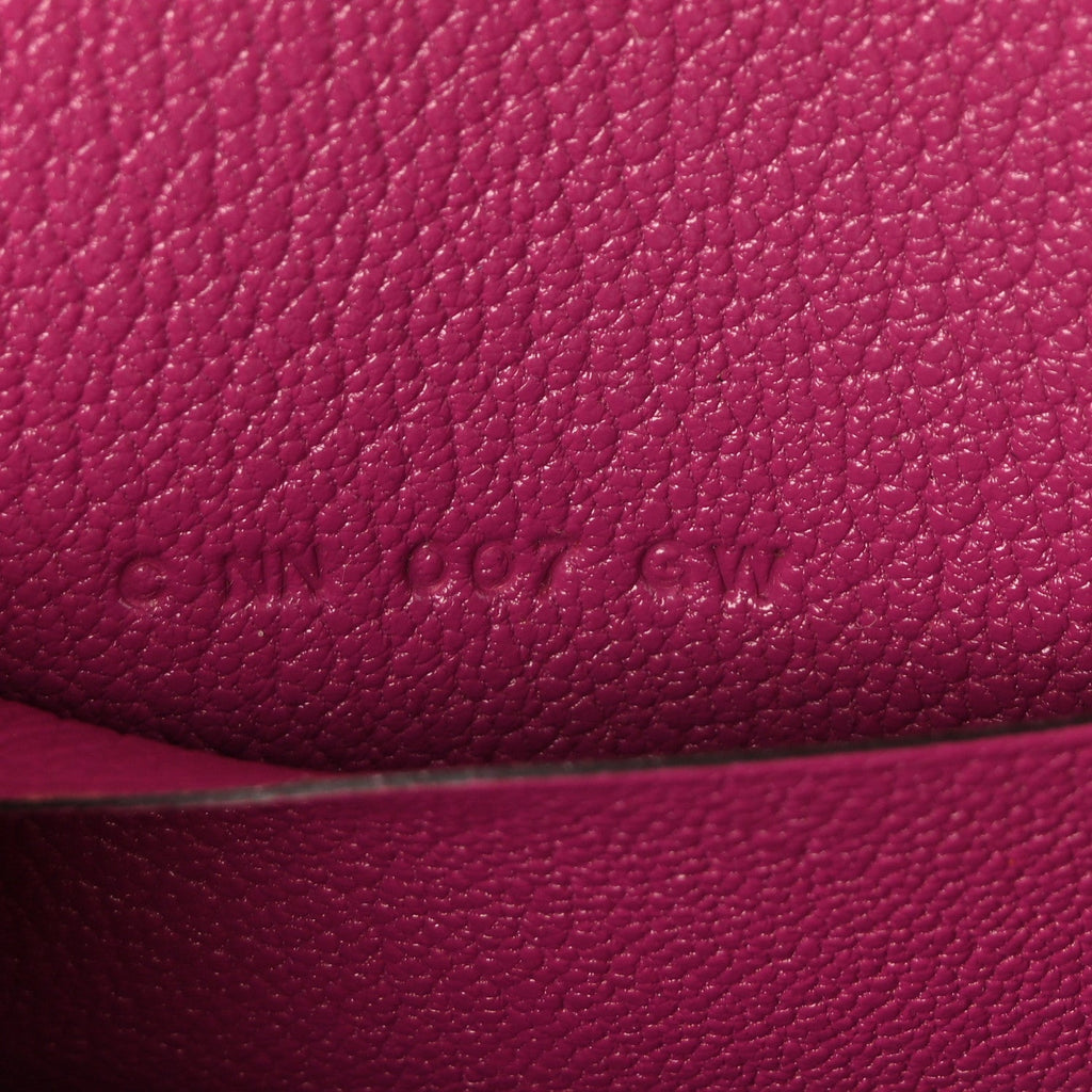 Chevre Mysore Enamel Mini Cinhetic Wallet  Rose Pourpre