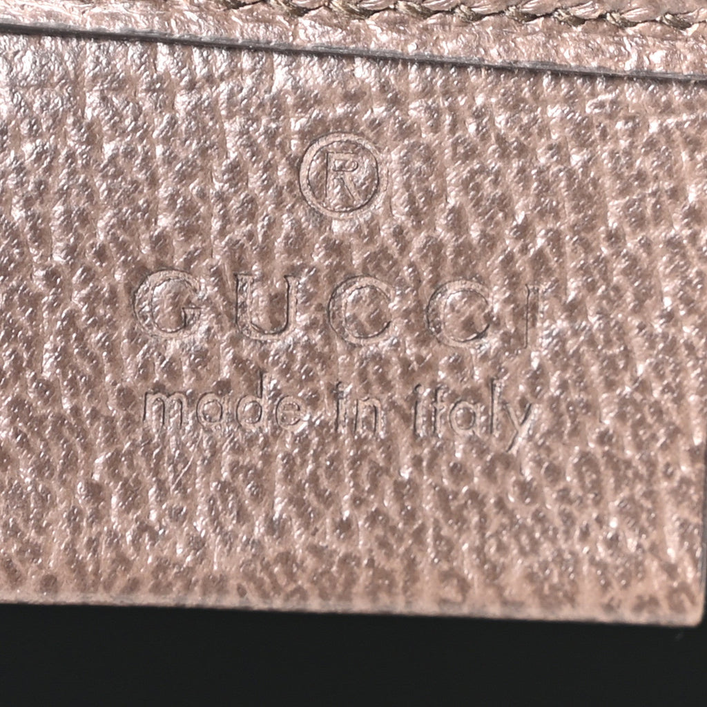 GG Supreme Monogram Web Small Ophidia Top Handle Bucket Bag Brown