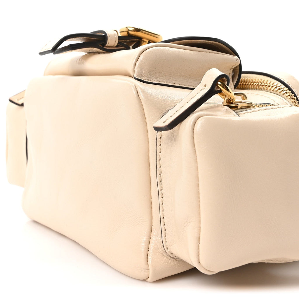 Shiny Buffalo Small Double Carry Camera Bag Sweet Beige