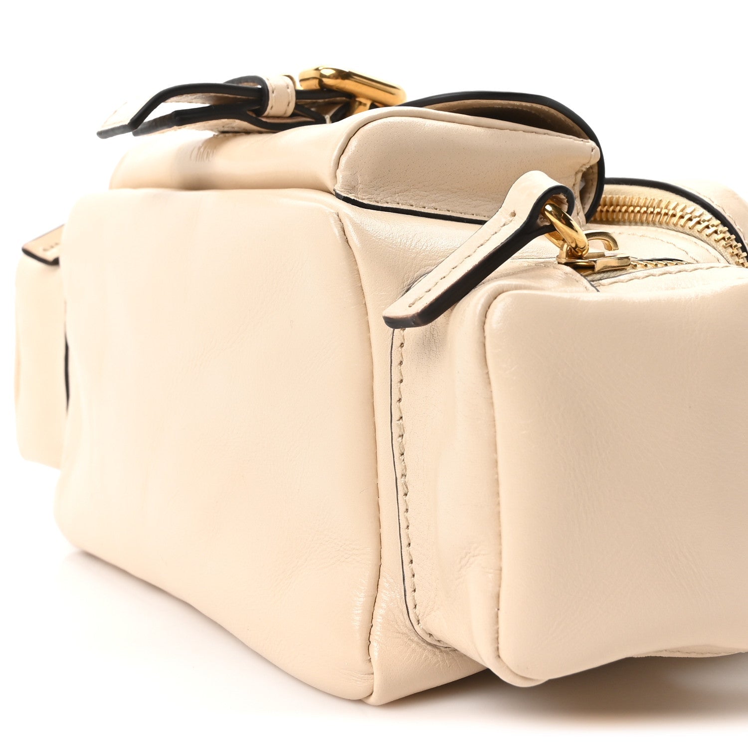 Shiny Buffalo Small Double Carry Camera Bag Sweet Beige