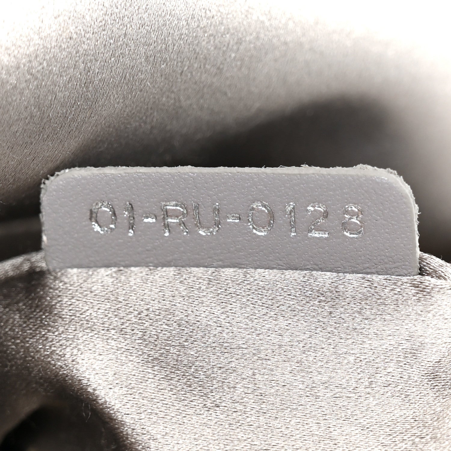 Satin Crystal Cannage Mini Lady Dior Gray