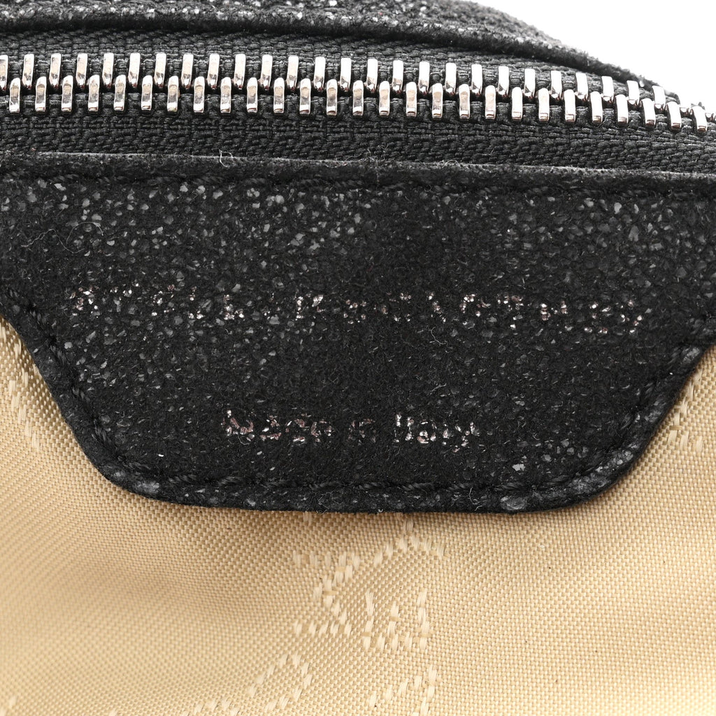 Shaggy Deer Small Falabella Fold Over Tote Black