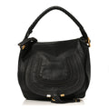 Calfskin Medium Marcie Satchel Black