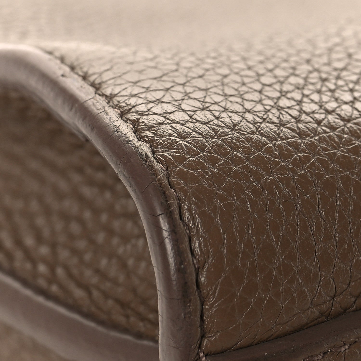 Grained Calfskin Baby Sac De Jour Souple Taupe