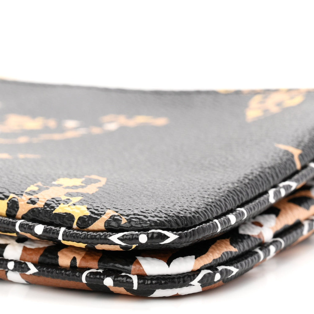 Monogram Giant Jungle Pochette Double Zip Black