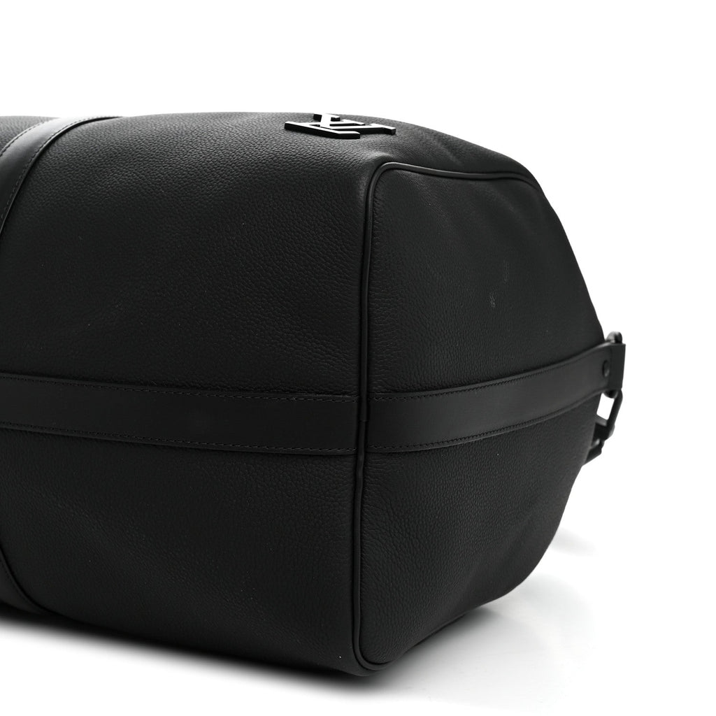 Grained Calfskin Aerogram Keepall Bandouliere 50 Black