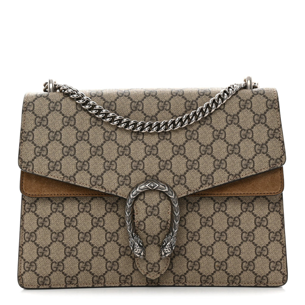 GG Supreme Monogram Medium Dionysus Shoulder Bag Taupe