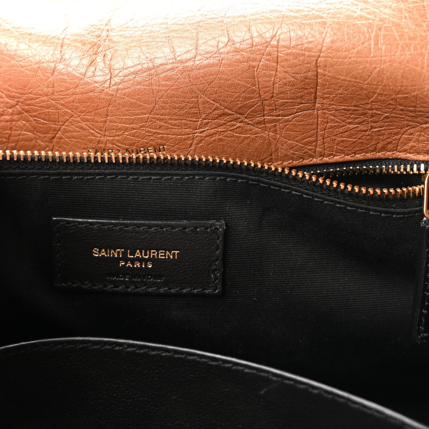 Crinkled Calfskin Matelasse Monogram Medium Niki Chain Satchel Caramel