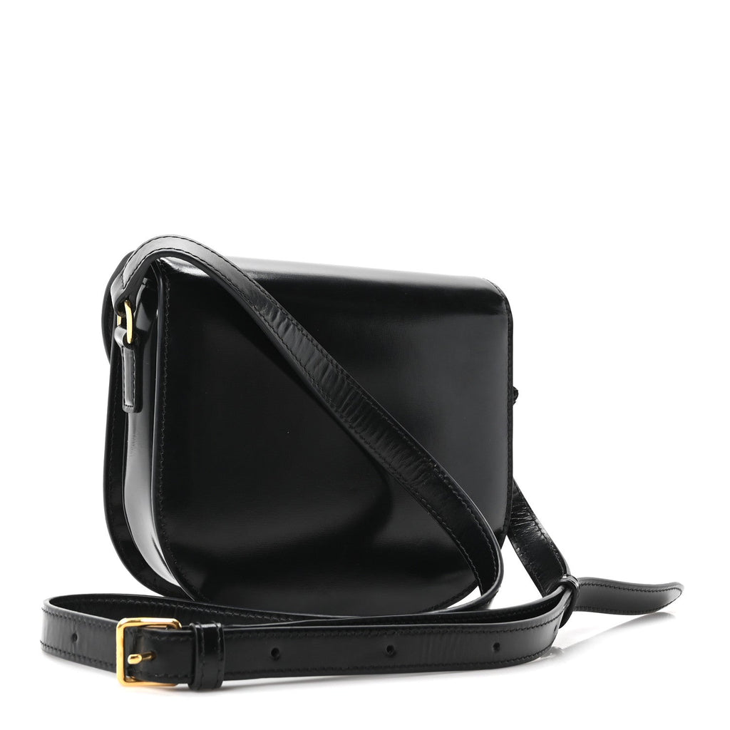 Shiny Calfskin Teen Besace Black